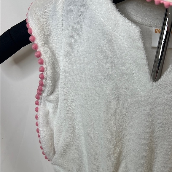 Gymboree White Terry Cloth Cover-Up with Pink Trim - Picture 5 of 6